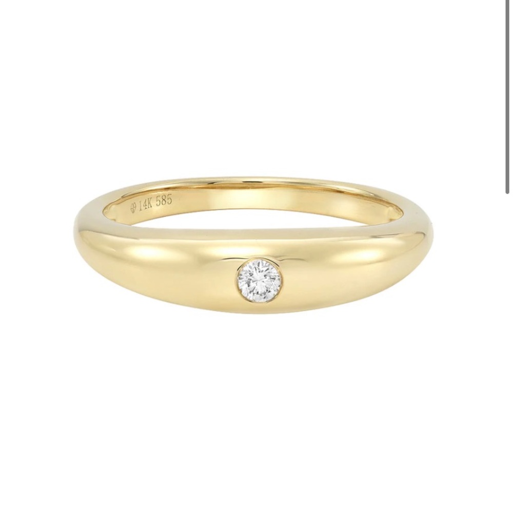 Zoe Lev 14k Gold Diamond Dome Ring